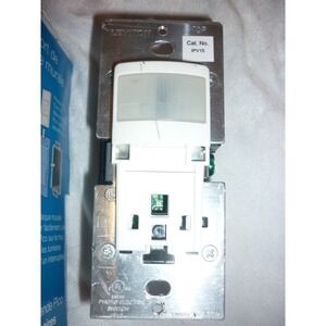Leviton IPV15  Motion Sensor Manual-On In-Wall Light Switch Auto-On Plug